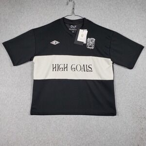 NWT Denim & Flower Ricky Singh High Goals Athletic Soccer Jersey Black Men's S
